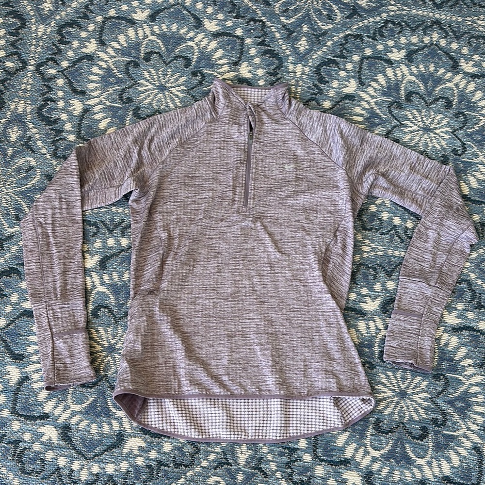 Nike Dri-FIT Textured Gray / Purple Pullover - Polyester Blend